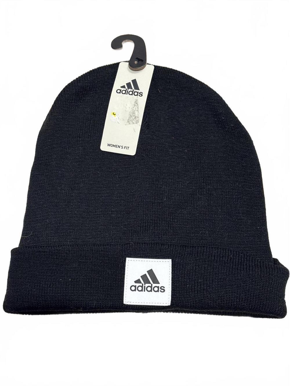 Adidas Women's Fit Black Acrylic Beanie Hat